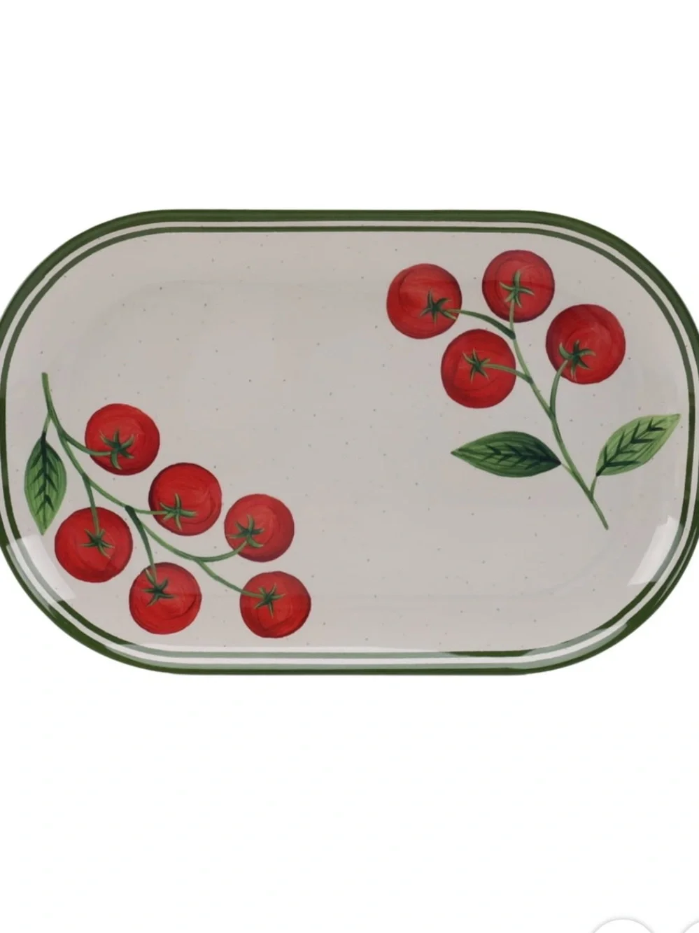 Better Homes & Gardens Tomato Beige Bamboo Melamine 15.6x 10.1 Serving Tray